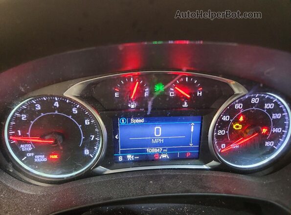 3GKALMEV2LL102077 2020 GMC TERRAIN Black Սարքավորումների վահանակի տեսք