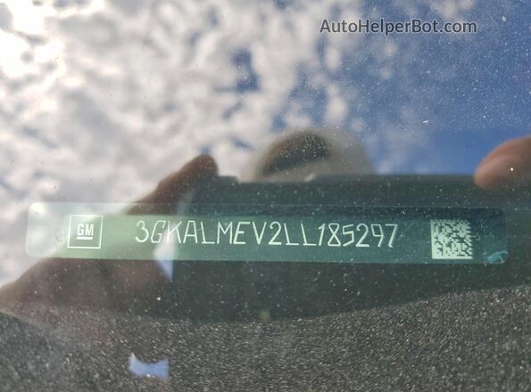 3GKALMEV2LL185297 2020 GMC TERRAIN Gray VIN კოდის სტიკერის ხედი