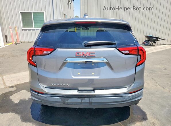 3GKALMEV3JL389183 2018 GMC TERRAIN Silver Rear view