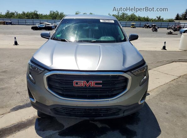 3GKALMEV3JL389183 2018 GMC TERRAIN Silver Front view