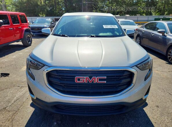 3GKALMEV3KL110266 2019 GMC TERRAIN Silver Front view
