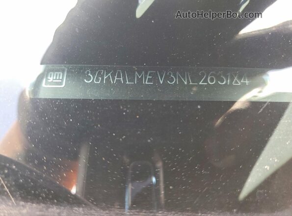 3GKALMEV3NL263184 2022 GMC TERRAIN Blue VIN կոդի պիտակի տեսք