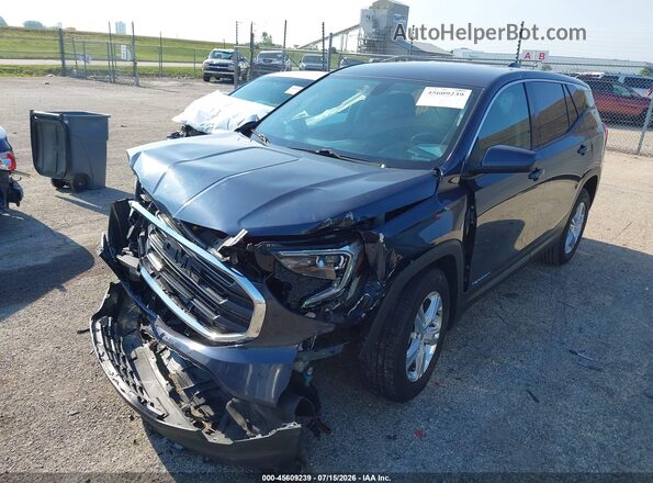 3GKALMEV4JL259266 2018 GMC TERRAIN Dark Blue Vista tres cuartos delantera izquierda