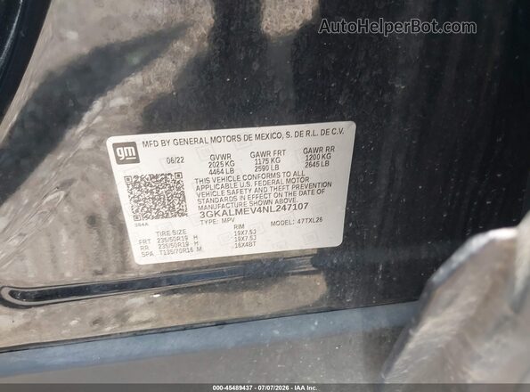 3GKALMEV4NL247107 2022 GMC TERRAIN Черный Вид подкапотного пространства