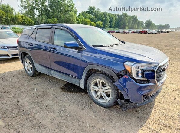 3GKALMEV5NL261985 2022 GMC TERRAIN Blue Delantero derecho