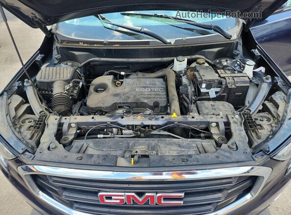 3GKALMEV7JL260749 2018 GMC TERRAIN Blue Vista del compartimento del motor