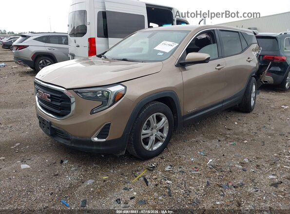 3GKALMEV9JL356480 2018 GMC TERRAIN Золотой Передняя левая четверть