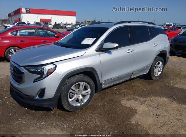 3GKALMEV9LL144942 2020 GMC TERRAIN Серебряный Передняя левая четверть