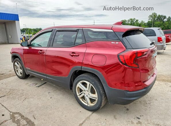 3GKALMEVXJL249180 2018 GMC TERRAIN Burgundy Հետևի ձախ