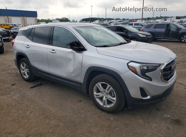 3GKALMEVXKL350589 2019 GMC TERRAIN Серебряный Передняя правая четверть