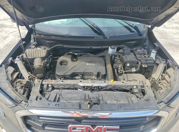 3GKALMEVXML380727 2021 GMC TERRAIN Gray Vista del compartimento del motor