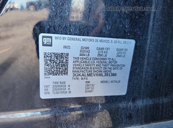 3GKALMEVXML391386 2021 GMC TERRAIN Black Vista interior de 360 grados