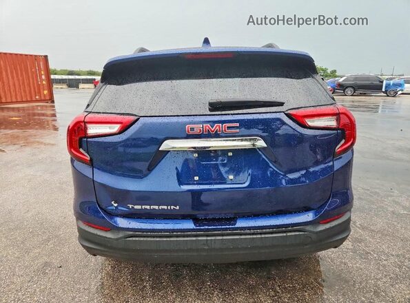 3GKALMEVXNL280225 2022 GMC TERRAIN Blue Հետևի տեսք