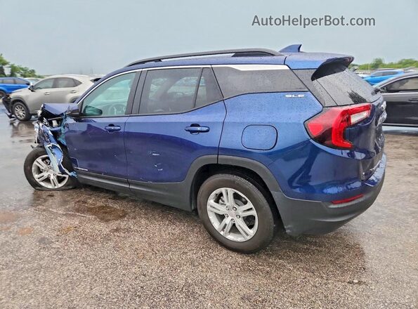 3GKALMEVXNL280225 2022 GMC TERRAIN Blue Հետևի ձախ