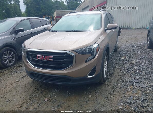 3GKALMEX6JL136442 2018 GMC TERRAIN Коричневый Передняя левая четверть