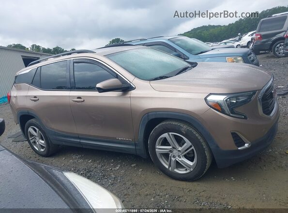 3GKALMEX6JL136442 2018 GMC TERRAIN Коричневый Вид задней части салона