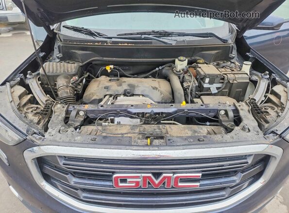 3GKALMEXXJL257622 2018 GMC TERRAIN Blue Widok komory silnika