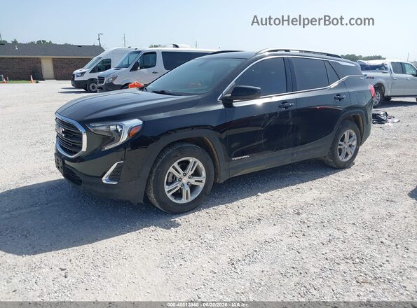 3GKALNEU1JL235780 2018 GMC TERRAIN Black წინა მარცხენა ხედი სამი მეოთხედიდან