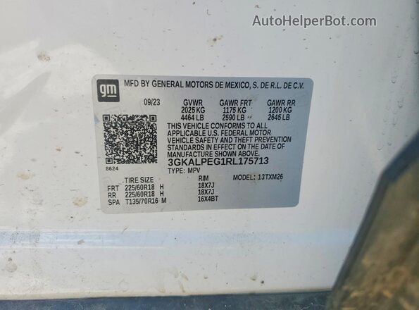 3GKALPEG1RL175713 2024 GMC TERRAIN White Вид підкапотного простору