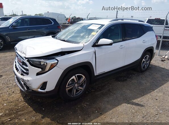 3GKALPEV1LL137131 2020 GMC TERRAIN White Առջևի ձախ երեք քառորդ տեսարան