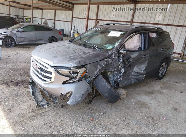 3GKALPEV1ML353711 2021 GMC TERRAIN Gray Առջևի ձախ երեք քառորդ տեսարան