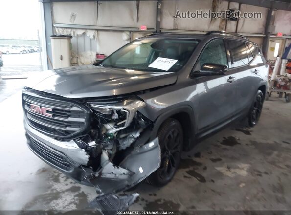 3GKALPEV4ML325143 2021 GMC TERRAIN Gray წინა მარცხენა ხედი სამი მეოთხედიდან