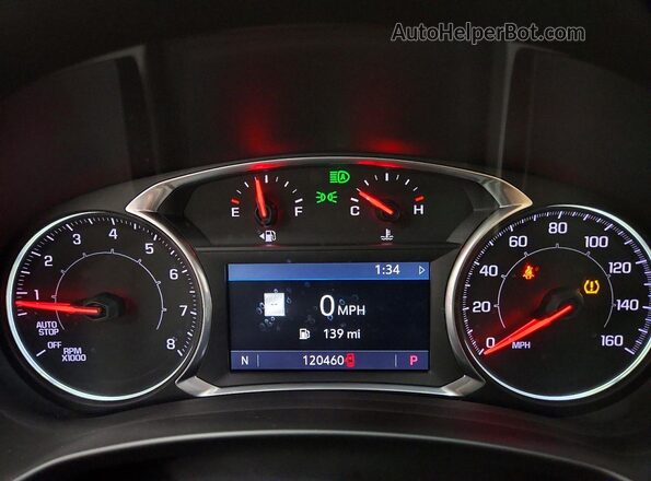 3GKALPEV6KL230192 2019 GMC TERRAIN Maroon ხელსაწყოთა პანელის ხედი