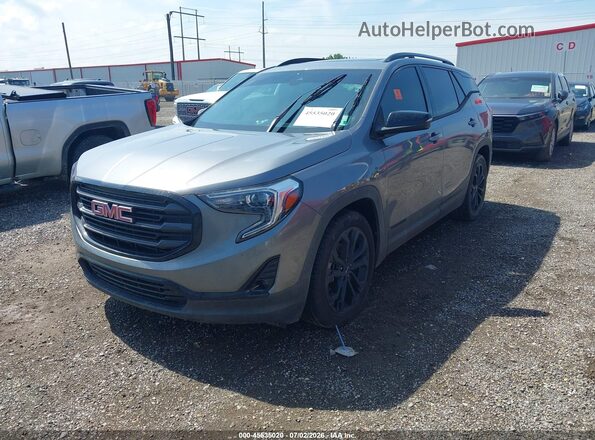 3GKALPEV6LL308892 2020 GMC TERRAIN Gray Առջևի ձախ երեք քառորդ տեսարան
