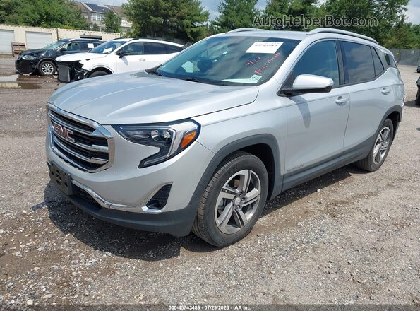 3GKALPEVXLL305784 2020 GMC TERRAIN Silver Vista tres cuartos delantera izquierda