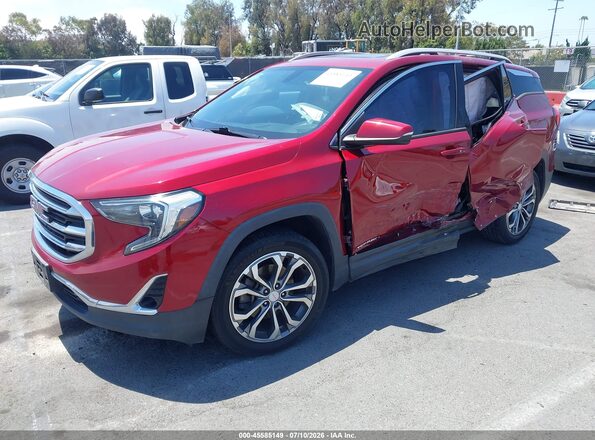 3GKALPEX3JL240095 2018 GMC TERRAIN Red Vista tres cuartos delantera izquierda