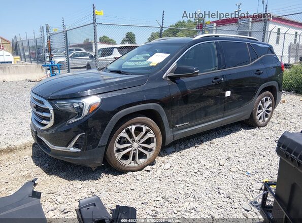 3GKALPEXXJL333289 2018 GMC TERRAIN Black წინა მარცხენა ხედი სამი მეოთხედიდან