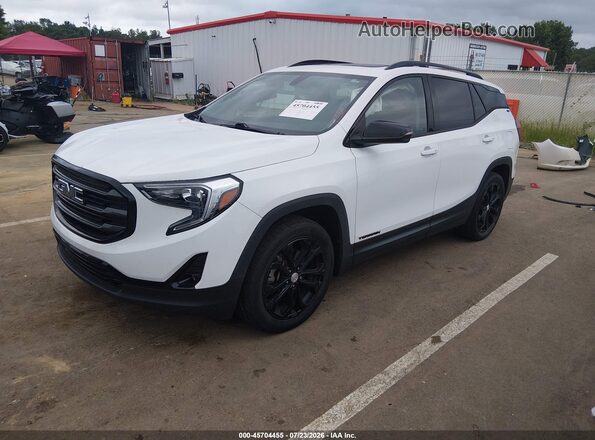 3GKALPEXXKL340244 2019 GMC TERRAIN White წინა მარცხენა ხედი სამი მეოთხედიდან