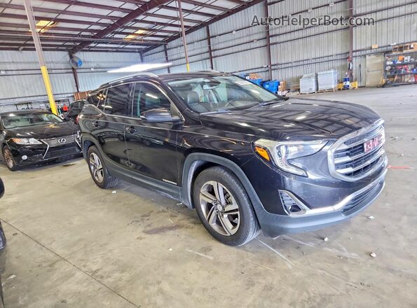 3GKALREU6JL145029 2018 GMC TERRAIN Черный Передняя правая четверть