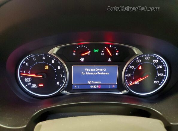 3GKALSEX0LL331251 2020 GMC TERRAIN Gray Вид щитка приладів