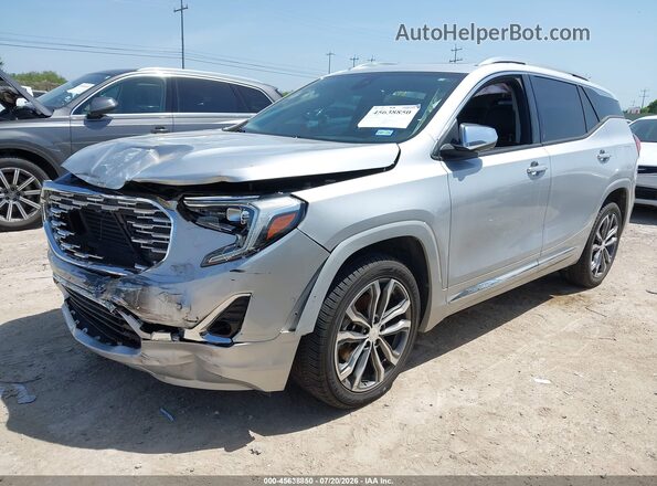 3GKALSEX1JL157588 2018 GMC TERRAIN Silver Front left
