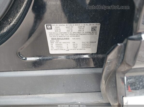 3GKALSEX9JL284699 2018 GMC TERRAIN Black Vista del compartimento del motor