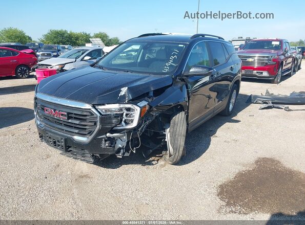 3GKALTEG8PL186830 2023 GMC TERRAIN Black Առջևի ձախ երեք քառորդ տեսարան