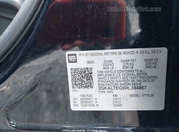 3GKALTEG9RL384867 2024 GMC TERRAIN Black Вид підкапотного простору