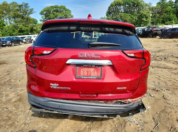 3GKALTEV0JL204307 2018 GMC TERRAIN Red უკანა ხედი