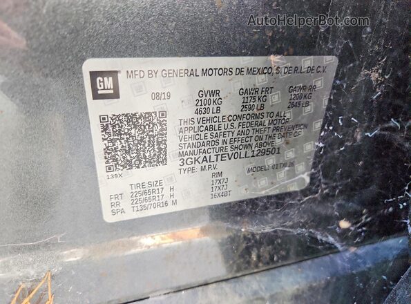 3GKALTEV0LL129501 2020 GMC TERRAIN Gray Engine compartment view