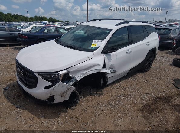 3GKALTEV1ML365897 2021 GMC TERRAIN White წინა მარცხენა ხედი სამი მეოთხედიდან