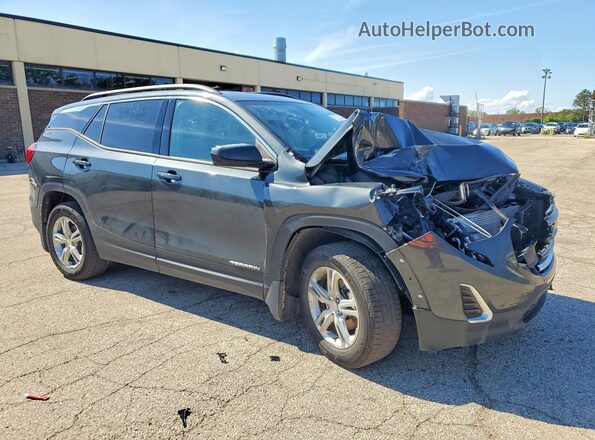 3GKALTEV2JL343130 2018 GMC TERRAIN Gray Przód prawy