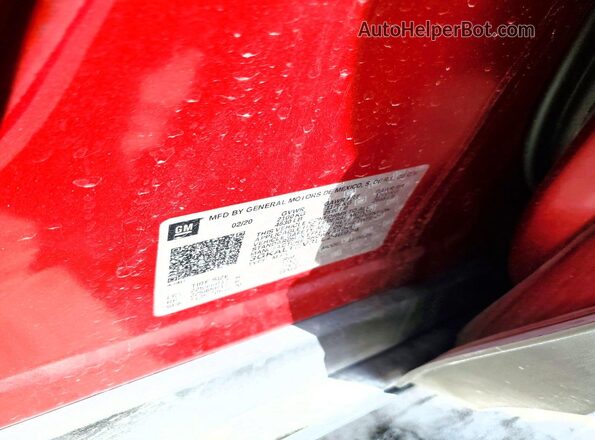 3GKALTEV3LL246974 2020 GMC TERRAIN Red VIN կոդի պիտակի տեսք