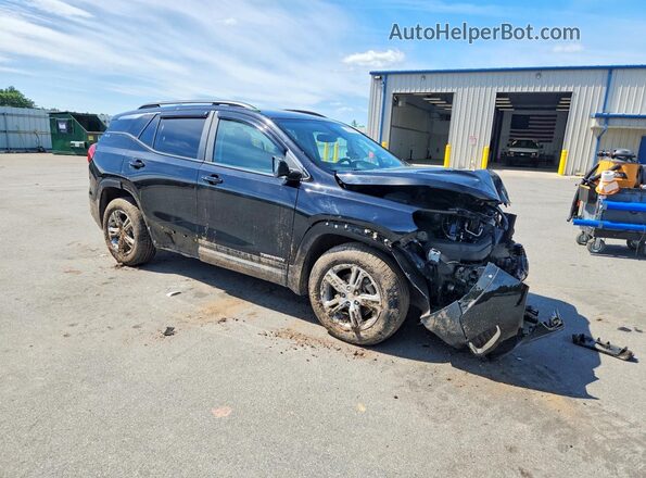 3GKALTEV3ML370471 2021 GMC TERRAIN Черный Передняя правая четверть