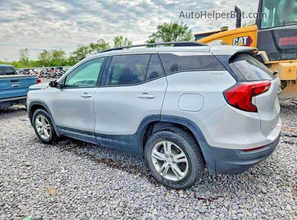 3GKALTEV4JL325146 2018 GMC TERRAIN Silver Trasero izquierdo