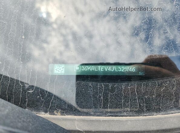 3GKALTEV4JL325146 2018 GMC TERRAIN Silver Vista de la etiqueta del VIN