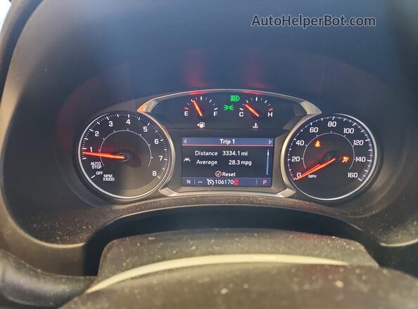 3GKALTEV4LL108165 2020 GMC TERRAIN Gray Widok zestawu wskaźników
