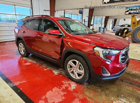 3GKALTEV6JL292599 2018 GMC TERRAIN Красный Передняя правая четверть