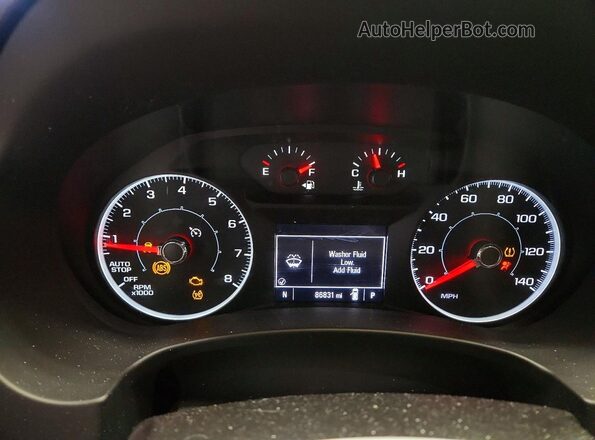 3GKALTEV6JL292599 2018 GMC TERRAIN Красный Вид щитка приборов