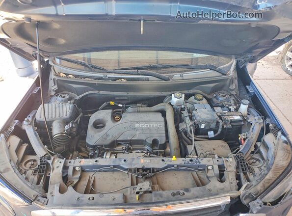 3GKALTEV6ML301645 2021 GMC TERRAIN Blue Vista del compartimento del motor